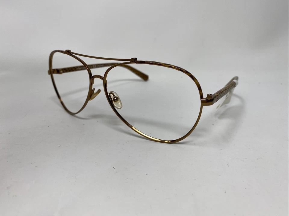 TORY BURCH AVIATOR TY 6021Q 399/t5 MARRÓN CON MARCO DE GAFAS DE SOL DE CUERO 62/12/130 V438 Foto 3 de 4