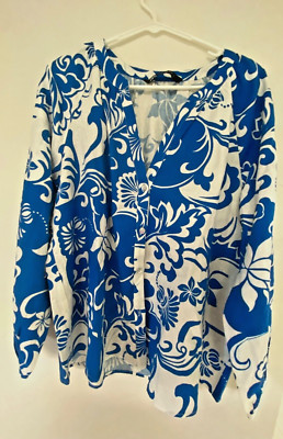 Zara Blue Top Blouse Shirt - Women's Size Medium