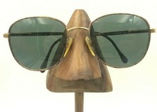 Vintage Luxottica PlumBurst Gold Metal Oval Eyeglasses Sunglasses Frames Italy