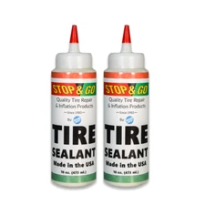 Stop & Go Tire Sealant Premium Flat Preventative  Made in The USA (16 oz) 2 Pack