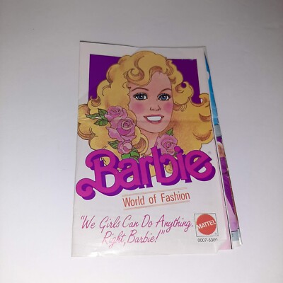 Vintage 1984 Mattel Barbie World of Fashion Booklet We Girls Can