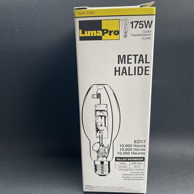 LumaPro metal halite 175W/U/M57/E/MED, New In Original Box, ED17,