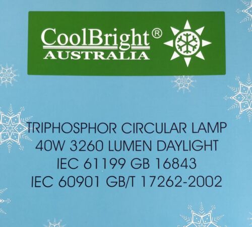 2 x 40W T9 Triphosphor Circular Fluorescent Tubes Lamps 6500K Cool Daylight - Picture 3 of 6