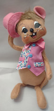 ANNALEE Springtime Boy Mouse Pink Top Hat Vest Posable Easter Springtime 7