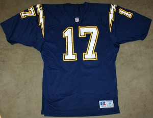 chargers game worn jersey