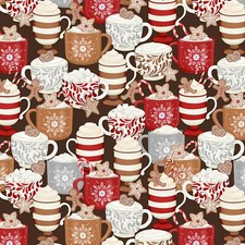 Wilmington Baking Up Joy by Danielle Leone 27706 223 Chocolate Cups Cotton