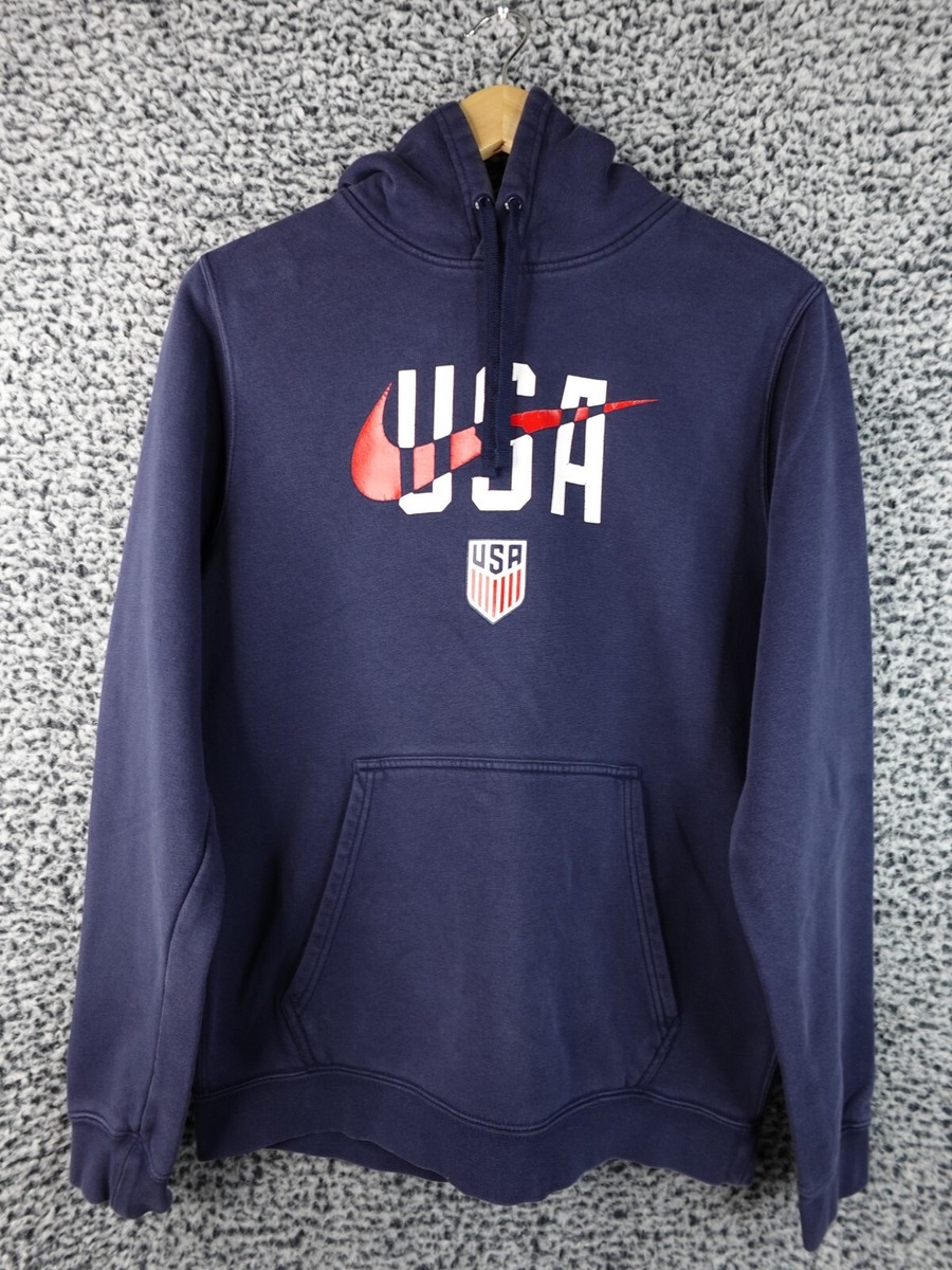 Nike USA Soccer National Team Sweatshirt Hoodie Mens Small Blue