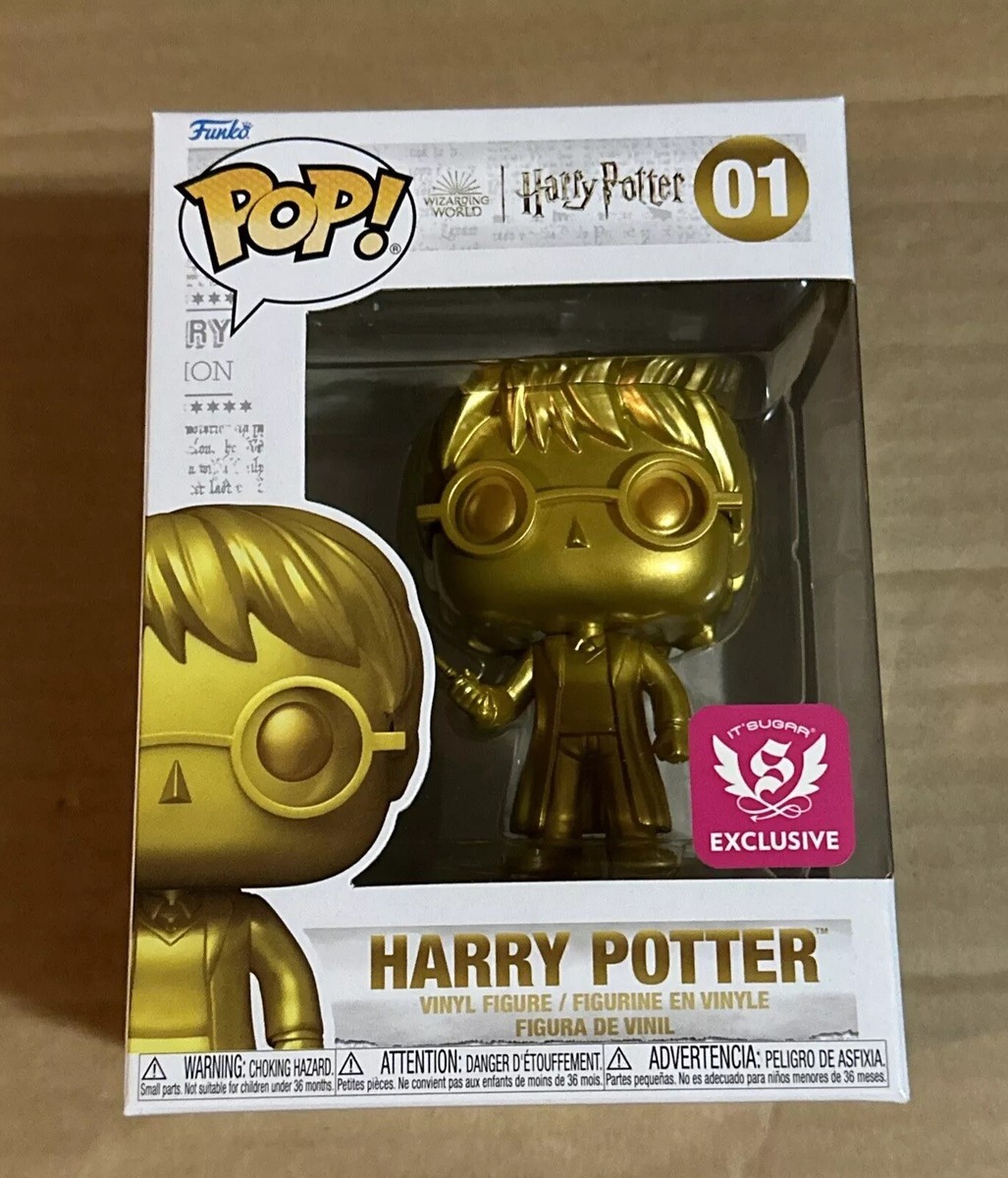 Funko POP! Harry Potter Gold IT'SUGAR Exclusive #01 W/ Protector