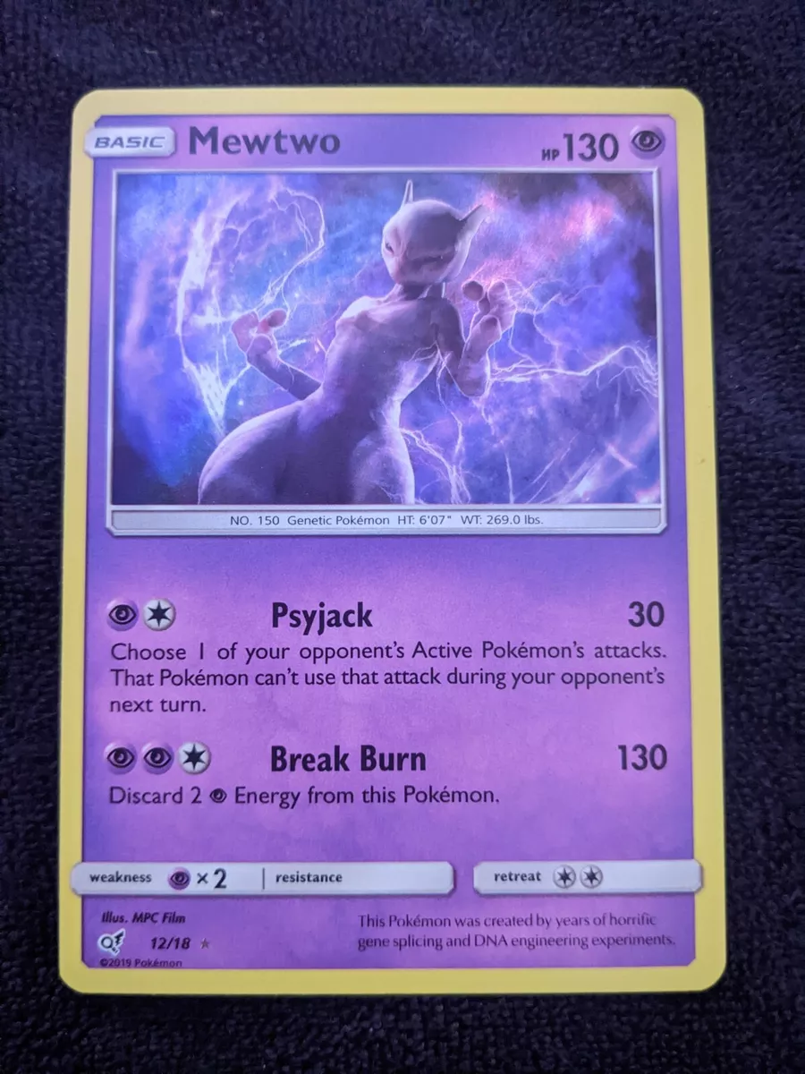 Mewtwo - Detective Pikachu - 12/18 - Holo Foil Rare - Pokemon Card