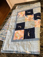 NEW Handmade Patchwork Baby Comforter/Quilt/Blanket. Pastels. Boy/Girl. 29 x 38.