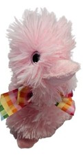 Dan Dee Fluffy Duck Chick Pink Easter 2019 Big Glitter Eyes 9" Stuffed Plush
