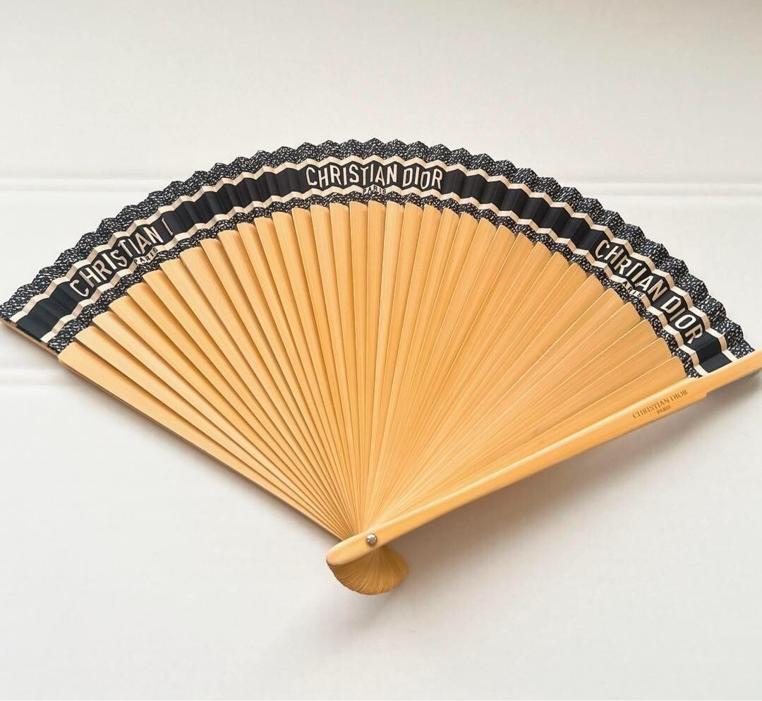 Christian Dior Folding Fan Navy Sensu Novelty Japan for sale