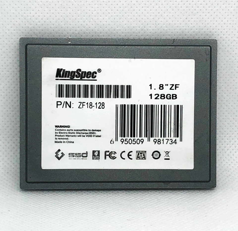 KingSPec 128GB (1.8''128GB SSD-ZF) ZF18-128 1.8" CE SSD - Image 4 of 4