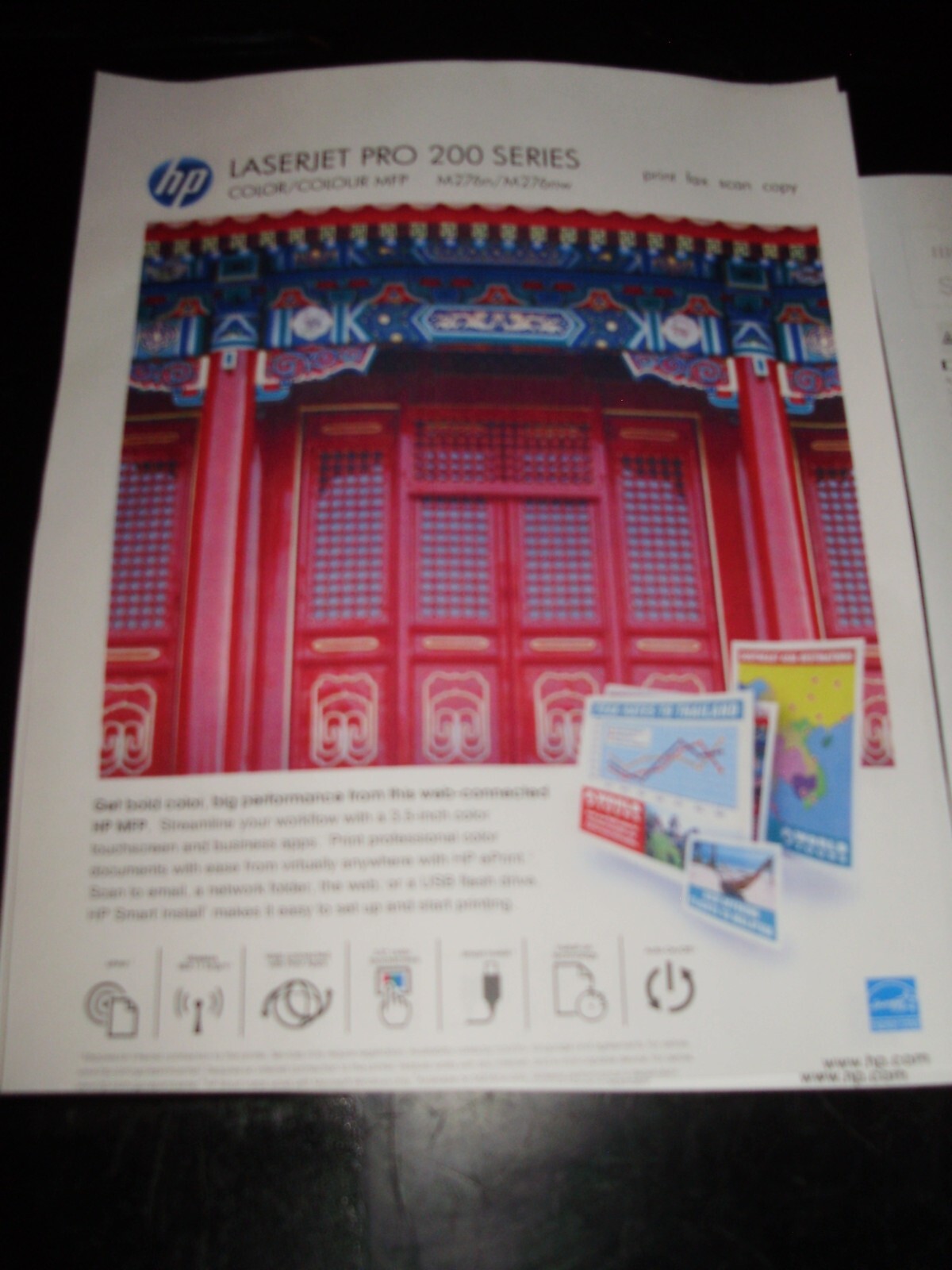 HP LaserJet Pro 200 Color MFP M276NW Multifunction Color Laser Printer eBay