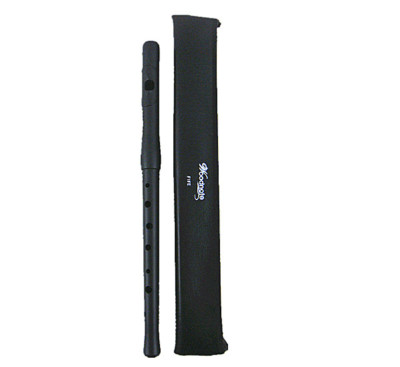 Pro.  8 Holes Matte Black / Key of C Fife Flute with leatherette bag & Chart 