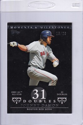 2007 Topps Moments Milestones Black 121-31 Johnny Damon 2B Boston Red Sox 13/29