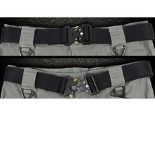 2 Cinture Tattiche Uomo In Nylon Senza Metallo – Fibbia In POM Regolabile, Militare, 140 Cm