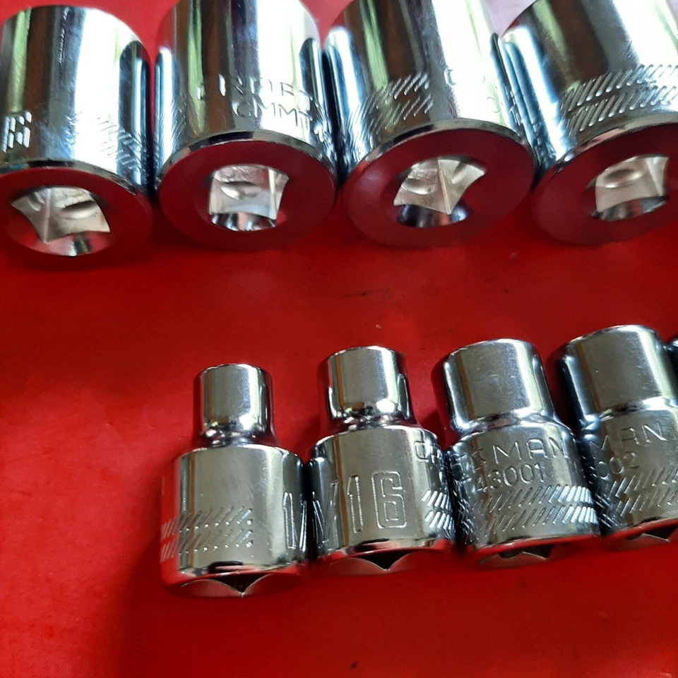 NEW CRAFTSMAN TOOLS 13 Piece 3/8" Drive Shallow SAE 6 Point Socket Set 1/4-1" - Image 3 of 4