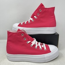 Converse Chuck Taylor All Star Lift Platform High Pink White Women's 9