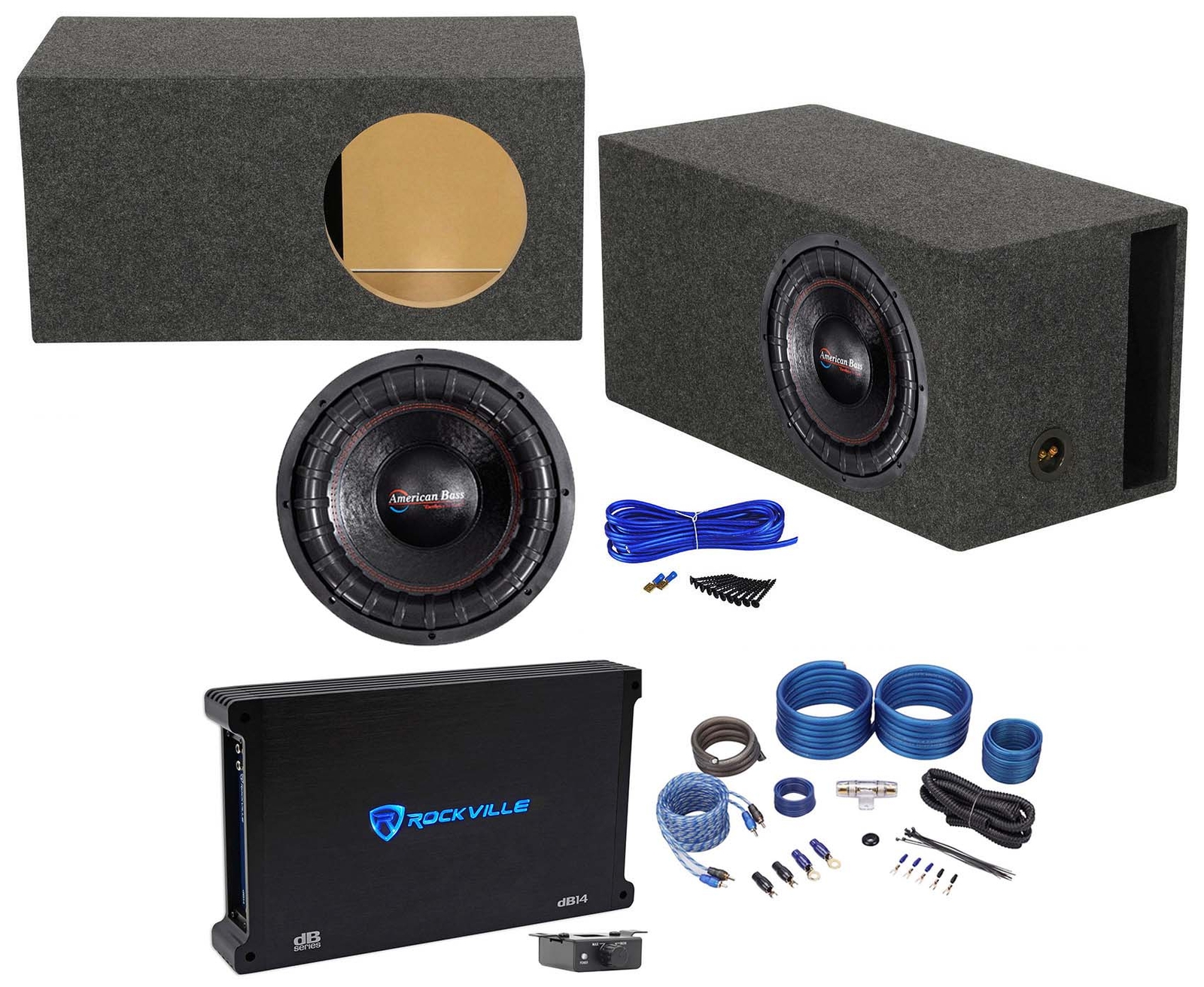 American Bass XFL-1244 2000 Вт 12 сабвуфер Вентилируемый саб-бокс Моноусилитель Комплект усилителей 74190₽