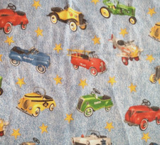 antique airplane truck car fun fabric 21 x 11 inch new