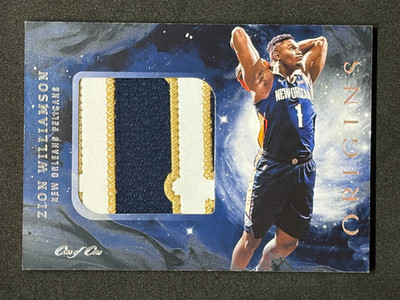 2019-20 Panini Origins Super Jersey Patch Zion Williamson Jersey # RC Rookie 1/1