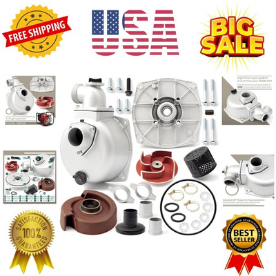 #ad #ad 2#x27;#x27; Semi Trash Water Pump for Straight Keyed Shafts Replacement for Pacific H... $182.99