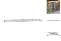 TüRvordach Grau Und Transparent 400X80 Cm Polycarbonat