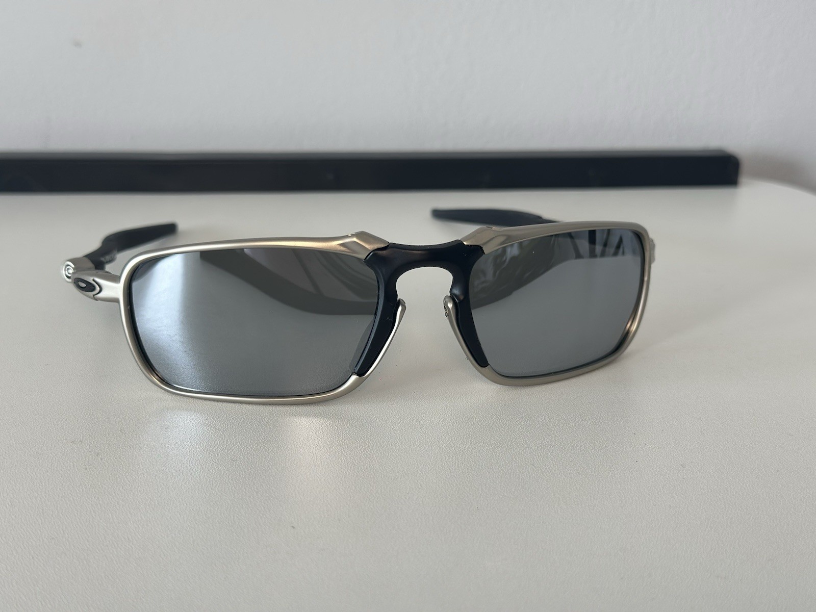 Oakley Badman  Sunglasses Metal Frame Black Polarized Lens