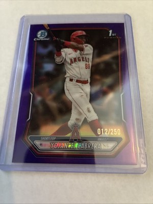 YOJANCEL CABRERA 2026 BOWMAN CHROME 1ST PURPLE REFRACTOR /250 #BCP-3