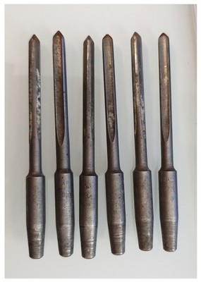 6 Vintage Hamrflute Star Flute Tapered Bits No. 8 and 3/16