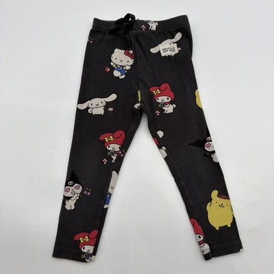 Hello Kitty And Friends Leggings Kids Girls Size 2Y Gray Logo Aop .#44709