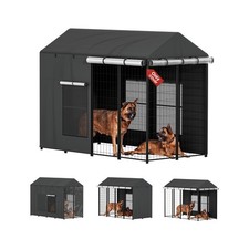 Outdoor Dog Kennel Cover - Full Coverage for Dog Cages 8'D x 4'W x 6'H, 1200D...