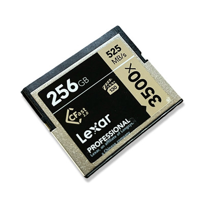 Lexar 256GB Professional 3500x CFast 2.0 Memory Card - 4K Video - Good Condition