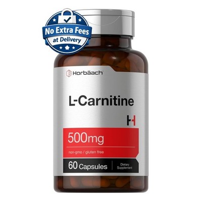 Suplemento L-Carnitina L-Tartrato 500 mg 60 Cápsulas | Aminoácido de Forma Libre