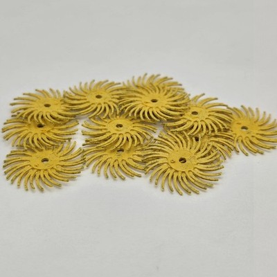 3M Radial Bristle Disc 3/4'' Yellow Bristle Brush 80 Grit Coarse 25755 Pack of 12