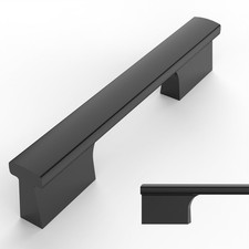 10 Pack Matte Black Cabinet Pulls 3.75 Inch 96MM Hole Centers Kitchen Handle