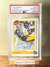 2022 Panini  Donruss T.J. Watt Highlights Auto 15/49 Steelers Autograph (POP 1)