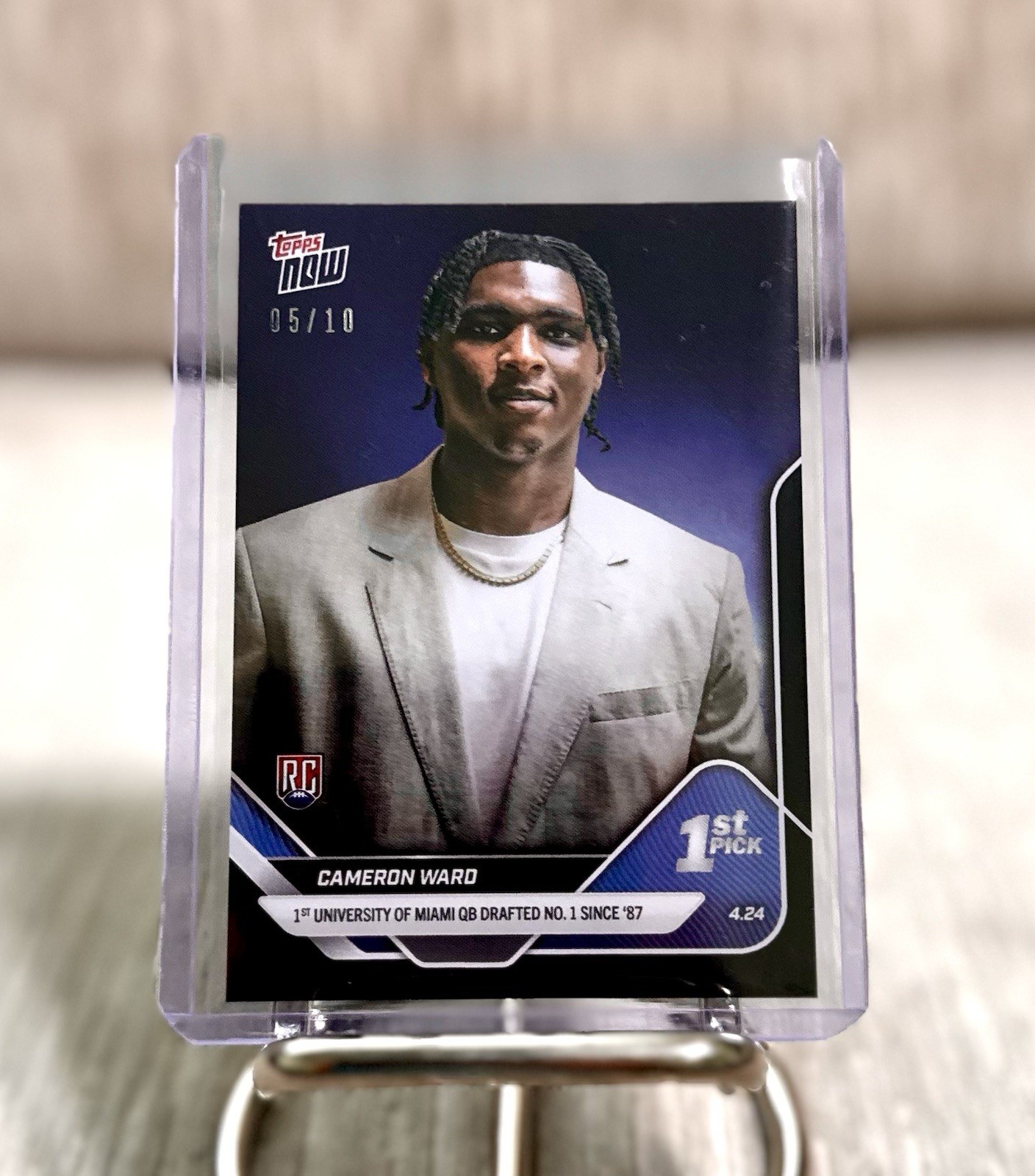 2025 Topps Now CAMERON WARD BLACK FOIL #5/10 ROOKIE NFL Draft 1st Pick RC D-1