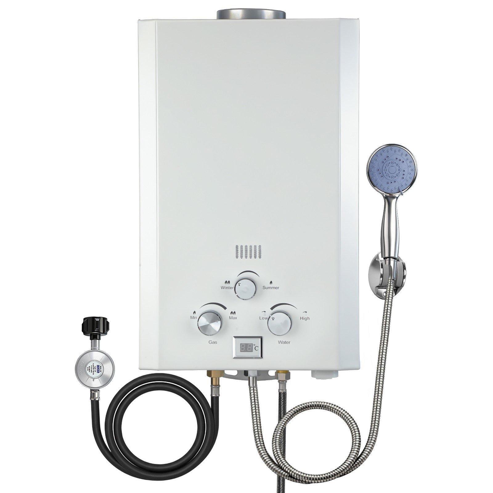 Water Propane Heater Tankless Instant 10L 2.6GPM Portable On Demand Water Heater