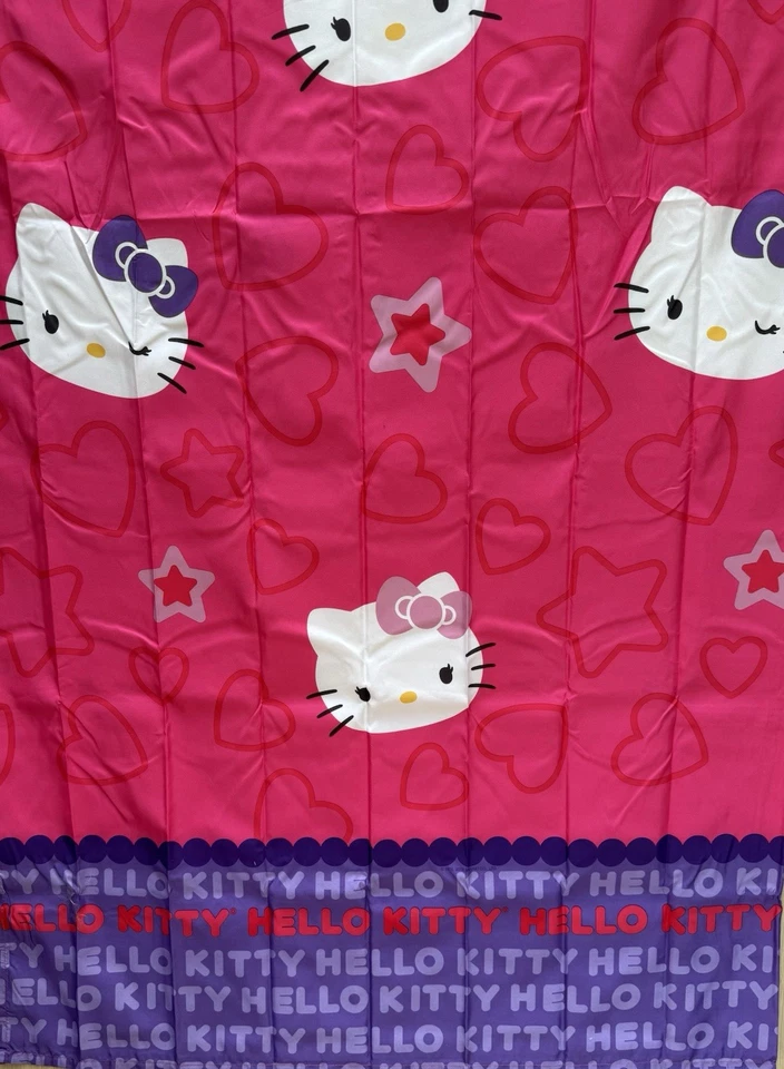 Hello Kitty by Sanrio  Fabric Shower Curtain 72 x 72" NEW NIP Pink Purple  - Image 3 of 4