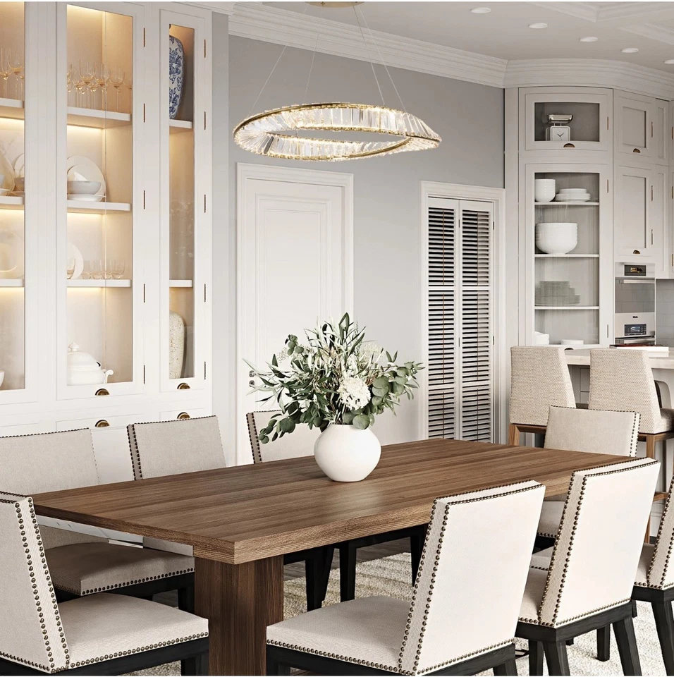 Candelabro anel cristal Artcraft Lighting AC6721 Stella 32"W - Latão - Imagem 3 de 4