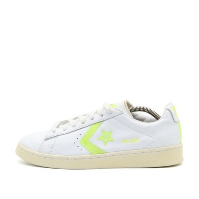 Converse Damen Pro Leather Low Sneaker Weiß Gelb Gepolstert Atmungsaktiv EU 41