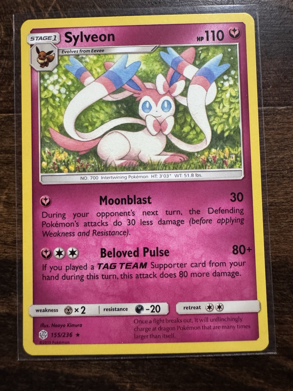 Sylveon 155/236 Cosmic Eclipse Pokemon TCG Rare - NM