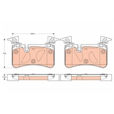 TRW Bremsbelagsatz Bremskl&ouml;tze hinten A005420252041 0054202520 | 161735