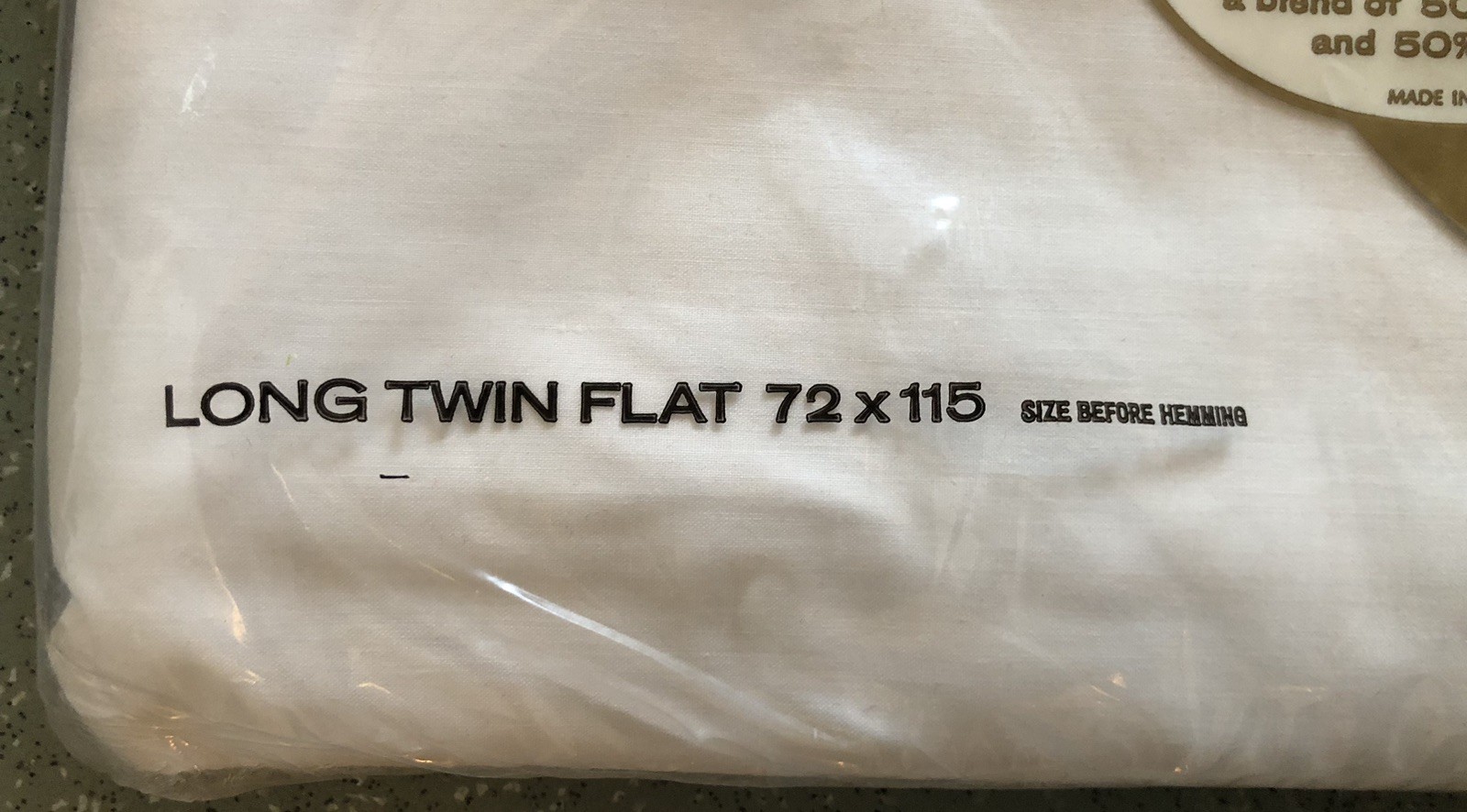 Vtg Fieldcrest Perfection TWIN LONG SHEET NOS Racing Stripes 50/50 Poly Cotton