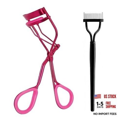 Professional Eyelash Curler with Lash Comb   Award-Winning Design   Pinch Rose