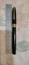 Sheaffer Life Time Black Plastic 14k Gold Fine Nib Fountain Pen USA