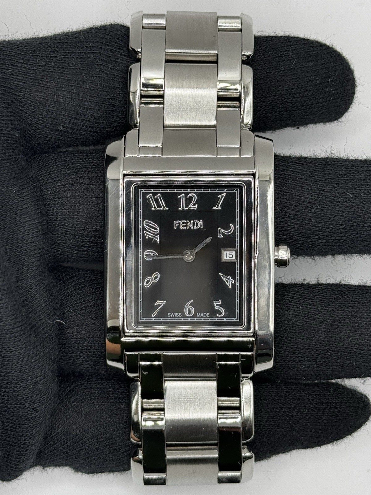 Fendi Loop Stainless Steel Rectangular Watch - 37… - image 6