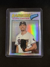 🔥Evan Carter 2026 Topps Heritage #244 Chrome Refractor Rangers